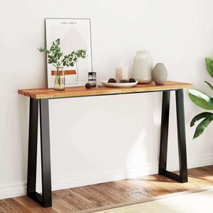 VidaXL tömör akácfa konzolasztal természetes éllel 140 x 40 x 80 cm