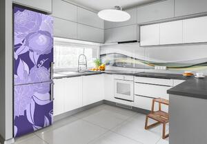 Hűtőre ragasztható matrica Virágos mintával
