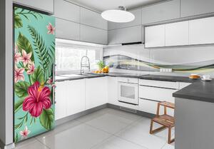 Hűtőre ragasztható matrica Hawaii virágok