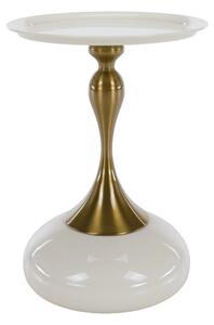 Kisasztal, fehér Ivory/arany, FEJ