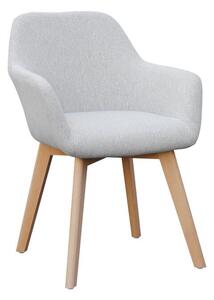 Dizájnos fotel, világosszürke/bükk, CLORIN NEW