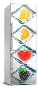 Hűtőre ragasztható matrica Gyümölcs és jég