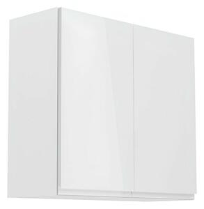 Felsőszekrény, fehér/fehér extra magasfényű, AURORA G80