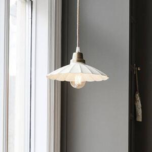 PR Home Ester lógó világítás, törtfehér, Ø 24 cm, vas csatlakozó, Fehér / opál, Nappali / Étkező, fém, Vintage