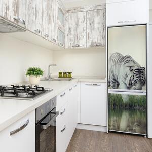 Hűtőre ragasztható matrica Fehér tigris