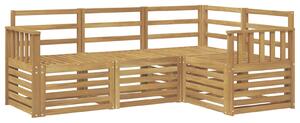 VidaXL Ülőgarnitúrák 4 pcs Fehér 187,5 x 128,5 x 73 cm Tömör Akácfa