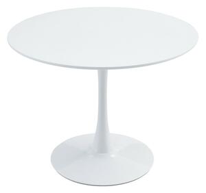 Étkezőasztal, kerek, fehér, matt, átmérő 110 cm, REVENTON NEW