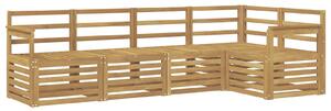 VidaXL Kültéri kanapé szett 5 pcs Fehér 247 x 128,5 x 73 cm