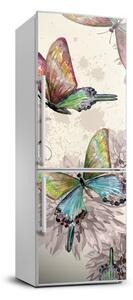 Dekor matrica hűtőre Színes pillangók