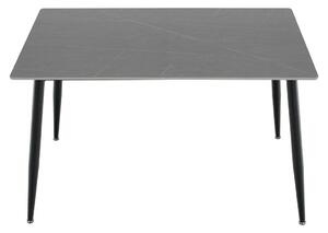 Étkezőasztal, szürke/fekete, 121x71 cm, FLORENC TYP 1