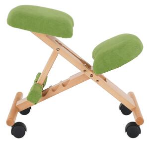 Ergonomikus térdelőszék, rzöld/bükkfa, GROCO