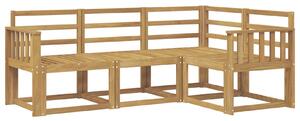 VidaXL Kültéri kanapé szett 4 pcs Fehér 187,5 x 128,5 x 73 cm