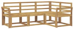 VidaXL Kültéri kanapé szett 4 pcs Fehér 190 x 130,5 x 73 cm