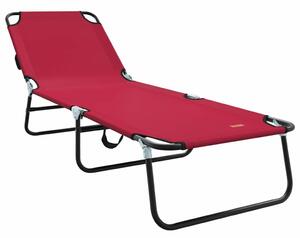 VidaXL Összecsukható nyugágy 1-személy Piros 56 x 189 x 87cm szövet