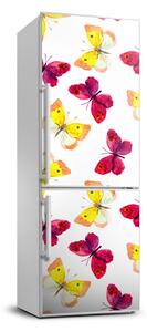Dekor matrica hűtőre Színes pillangók