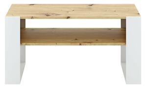 Dohányzóasztal, artisan tölgy/fehér, CARA 1