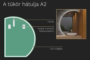 Atipikus tükör LED világítással A2 65x84