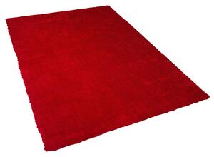 Piros hosszú szálú szőnyeg 140 x 200 cm DEMRE