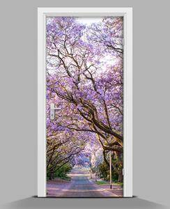 Ajtó tapéta Lavender avenue fák