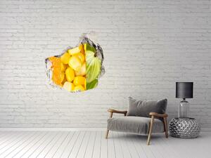 3d fali matrica lyuk a falban Gyümölcsök és zöldségek
