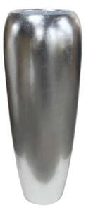 Ezüst virágcserép 87 cm Elio – magas dekoratív fiberglass kaspó - Szürke - 71 - 90 cm