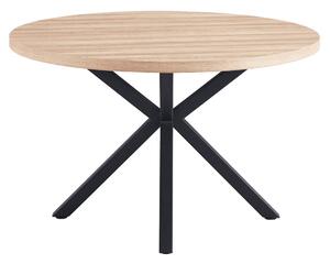 Étkezőasztal, sonoma tölgy/fekete, átmérő 120 cm, MEDOR