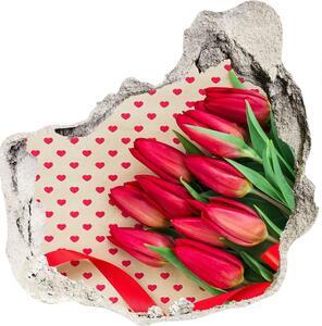 3d fali matrica lyuk a falban Tulipánok szívek