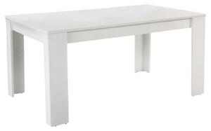 Étkezőasztal, fehér, laminált DTD, 160x90 cm, TOMY NEW