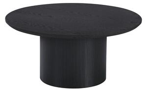 Dohányzóasztal, fekete, átmérő 80 cm, MAHIR TYP 2