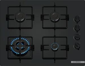 Bosch POH6B6K30 Gázfőzőlap - fekete edzett üveglap - Serie2 - 60cm - 4 gázégő - WOK