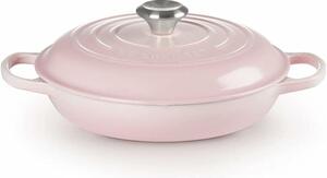 Le Creuset 26cm Öntöttvas Serpenyő Fedővel - Rózsaszín