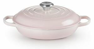 Le Creuset 26cm Öntöttvas Serpenyő Fedővel - Rózsaszín