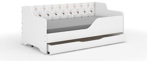 LILU gyerekágy laminált oldallal 160x80cm matraccal és ágyneműtartóval - egérke