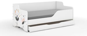 LILU gyerekágy laminált fronttal 160x80cm matraccal és ágyneműtartóval - egérke