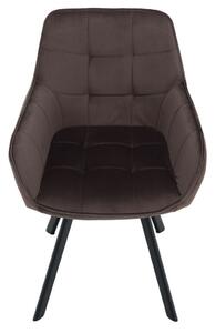 Design fotel, szürkésbarna Velvet/fekete, PETIN