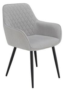 Design fotel, világosszürke/fekete, OSKOR