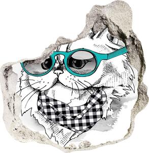 Fali matrica lyuk a falban Cat szemüveg