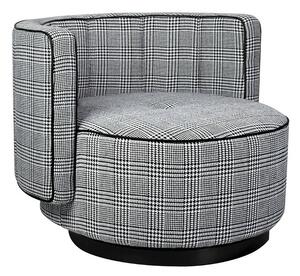 King Home TONDO Forgó Fotel Pepita Fekete-Fehér