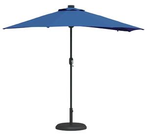 Kerti napernyő LED -es lámpákkal Kék 294 x 150 x 223 cm szövet
