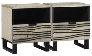 VidaXL Éjjeliszekrény 2 pcs Fehér 40 x 33 x 46 cm Szerelt Fa