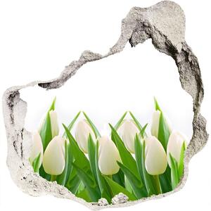 3d-s lyukat fali matrica Fehér tulipán