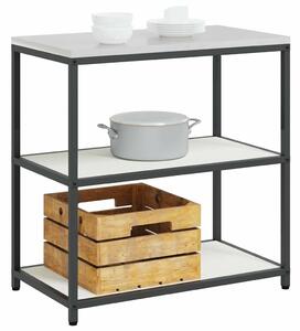 VidaXL Konyhai polcrendszer HATTEM Fehér 90 x 50 x 92 cm Acél