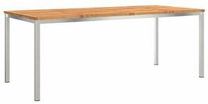 VidaXL Kültéri Étkezőasztal Barna 200 x 90 x 75 cm tömör akácfa
