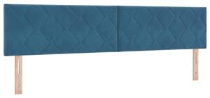VidaXL LED ágytámla Sötét kék 200 cm Műbőr