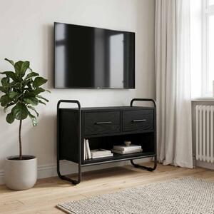 TV szekrény 60 x 30 x 50 cm Fekete Tölgy Szerelt Fa