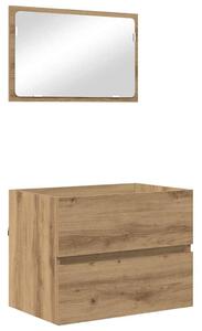 VidaXL Fürdőszobai Bútor Készlet 2 pcs Artisan tölgy 57 x 37 x 45 cm