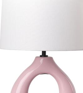 Rózsaszín kerámia asztali lámpa 43 cm ABBIE