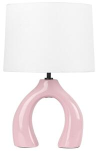 Rózsaszín kerámia asztali lámpa 43 cm ABBIE