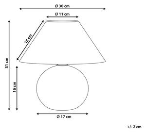 Natúr rattan asztali lámpa 31 cm CINDER