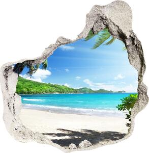3d-s lyuk vizuális effektusok matrica Seychelles strand